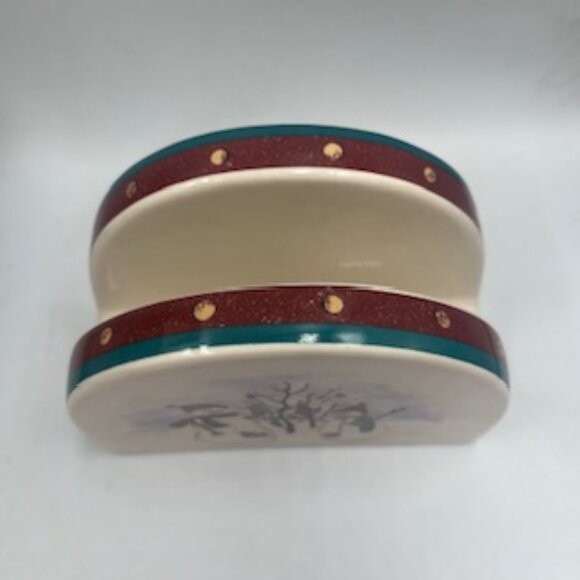 NEW Royal Seasons 5 Piece Christmas Stoneware Accessory Set Discontinued NIB - Picture 5 of 12